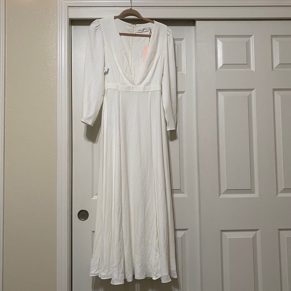 NWT Fame and Partner 💌Free Shipping White L/S Dress Size 6 - Picture 3 of 10